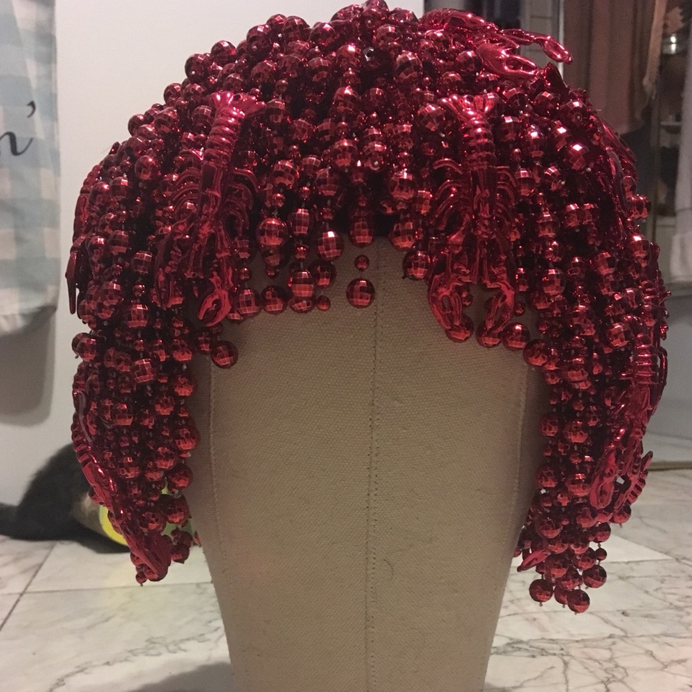 Lobster Beaded Wig Schiaparelli Dali Style